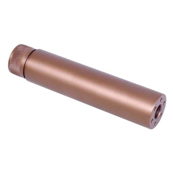 a brass cylinder with a white background
