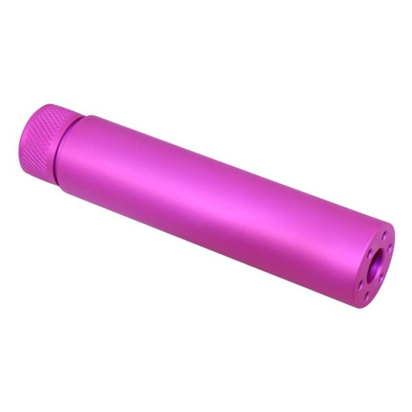a pink plastic tube on a white background