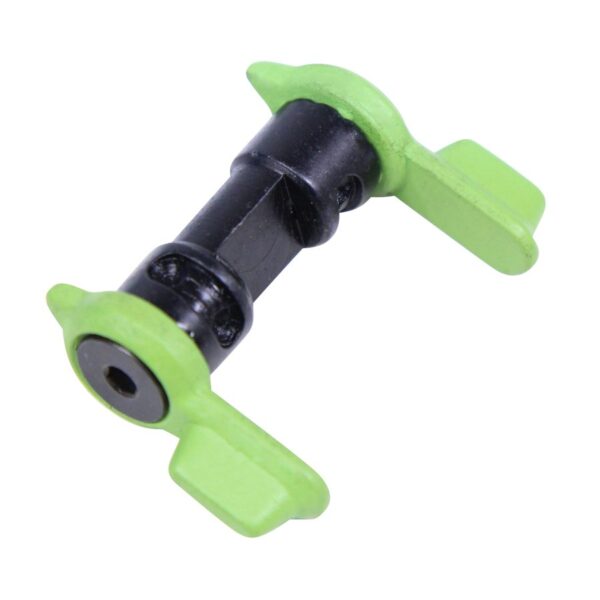an image of a green bicycle handle