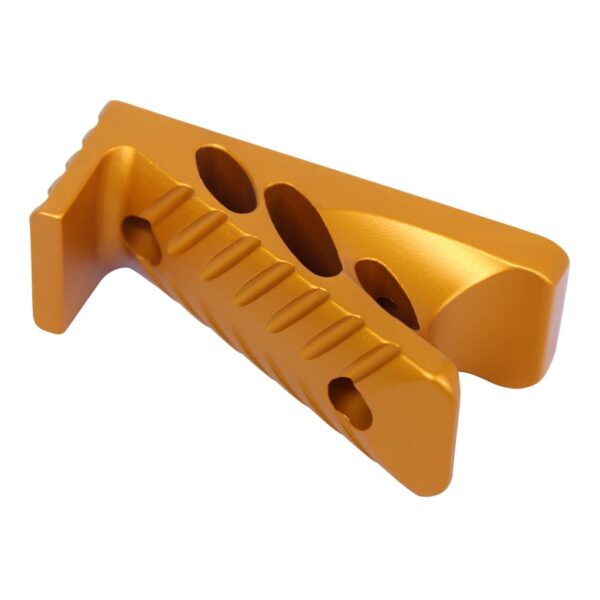 a yellow plastic object on a white background