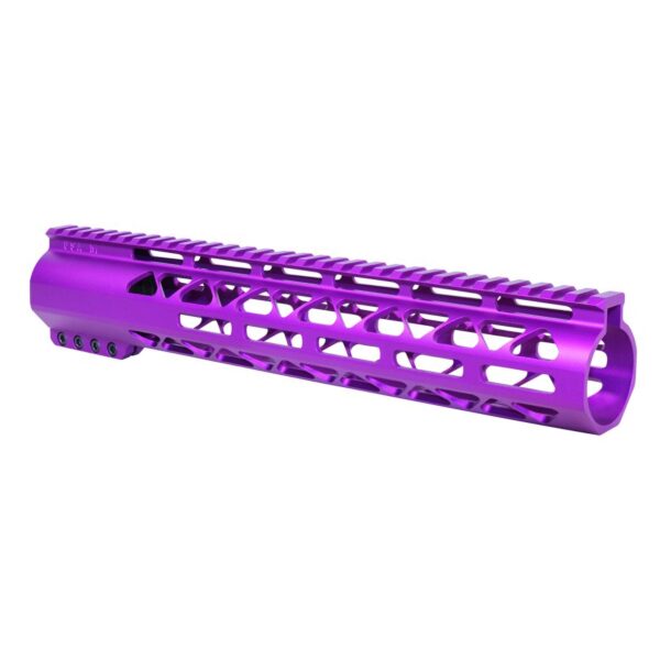 a purple plastic muzzle for a rifle