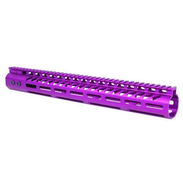 a purple rifle case with holes on it