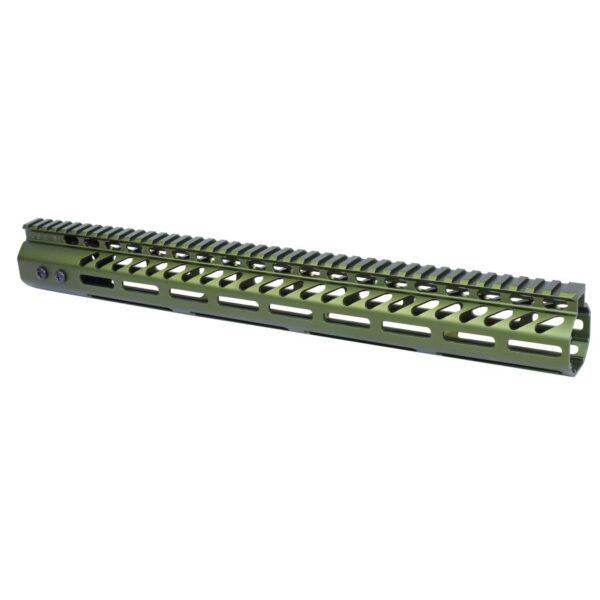 a green handguard for a rifle on a white background