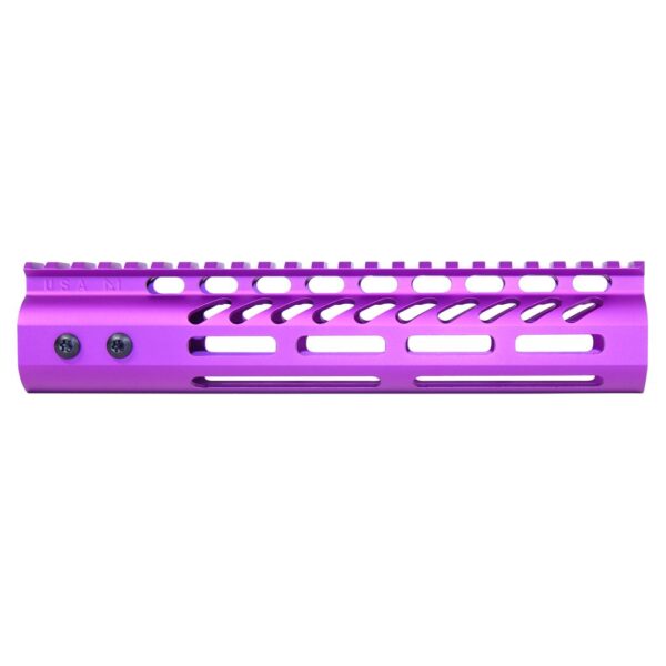 a purple rifle rail on a white background