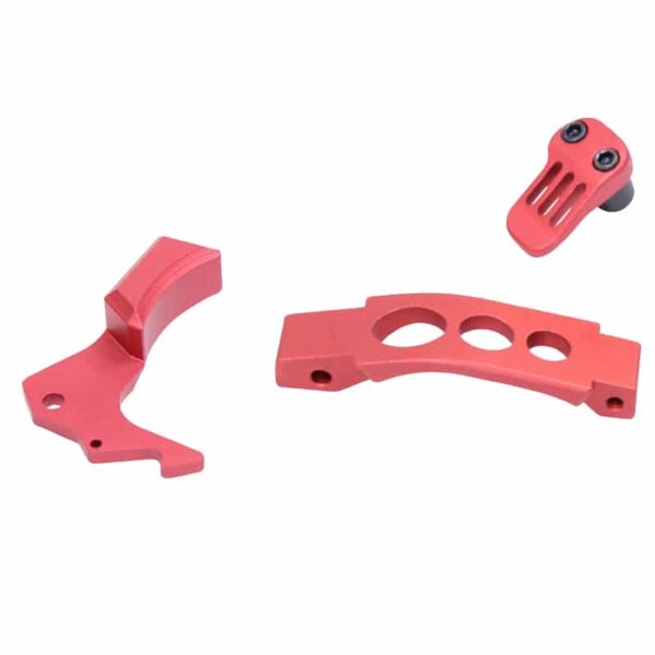 a pair of pink plastic parts for a camera