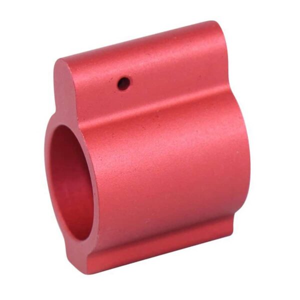 a red plastic object on a white background