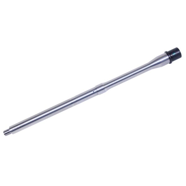 a metal pen with a black tip on a white background