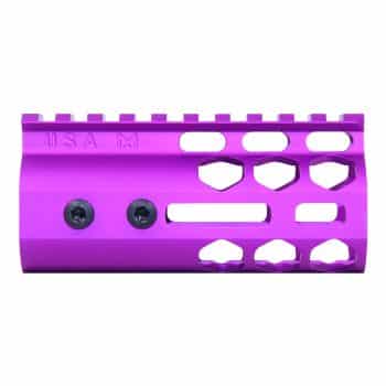 a purple aluminum tool holder with holes