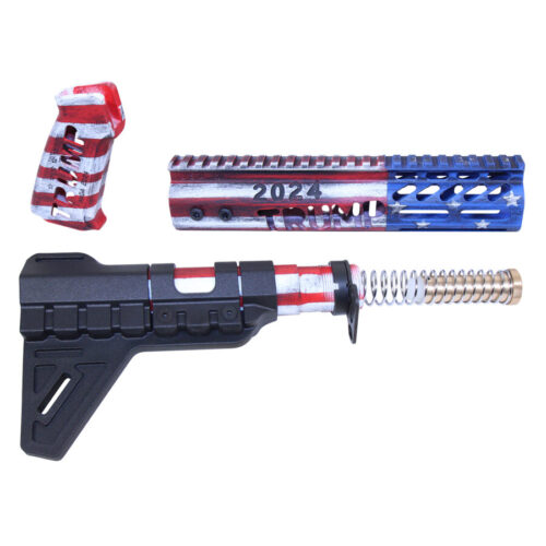 AR-15 “Trump Series” Limited Edition Pistol Furniture Set With Brace (Cerakote Battleworn Finish)