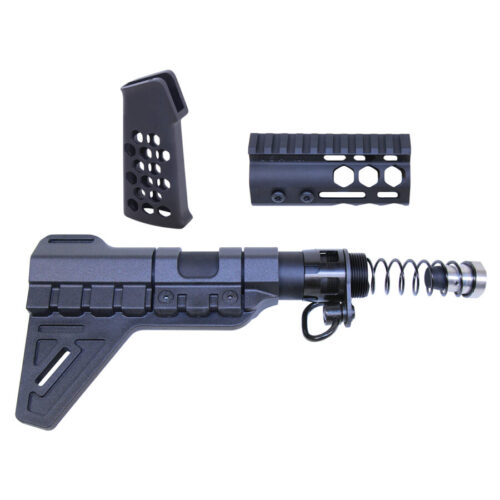 AR-15 Micro Honeycomb Pistol Furniture Set With Brace – Multiple Colors