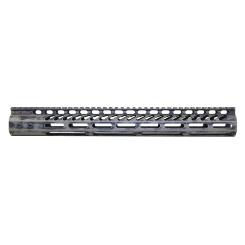 15″ Ultra Light Thin M-LOK System Free Float Handguard With Monolithic Top Rail (Battle Worn Flat Dark Earth)