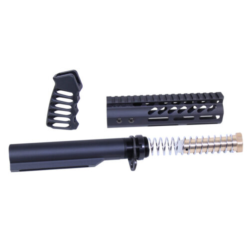 AR-15 7″ Pistol Brace Build Kit With Milspec Buffer Tube – Multiple Colors